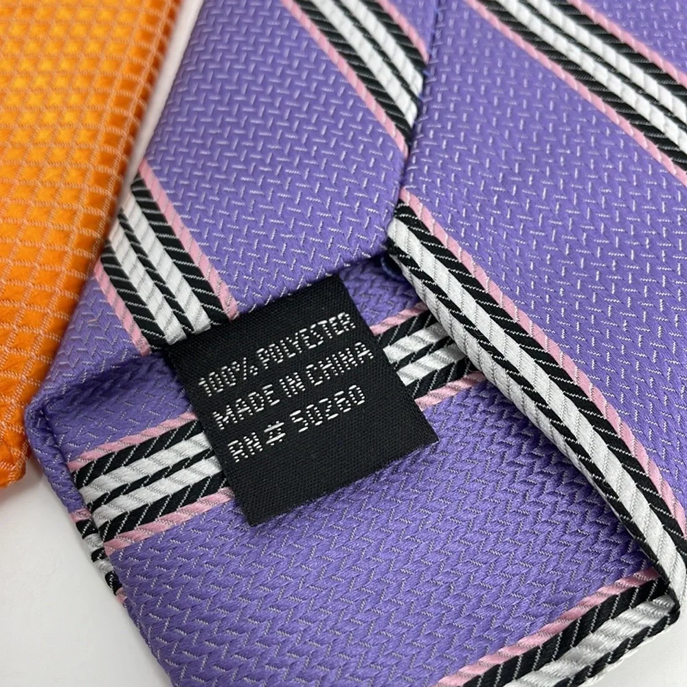 Lot of 4 Ties - 3 are clip on Orange, Purple/Pink, Blue/Green Sail Boat Blue